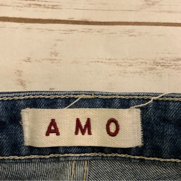 AMO Revolve Kate Girl Crush Mid-Rise Straight Leg Jeans Size 25 - Picture 3 of 15